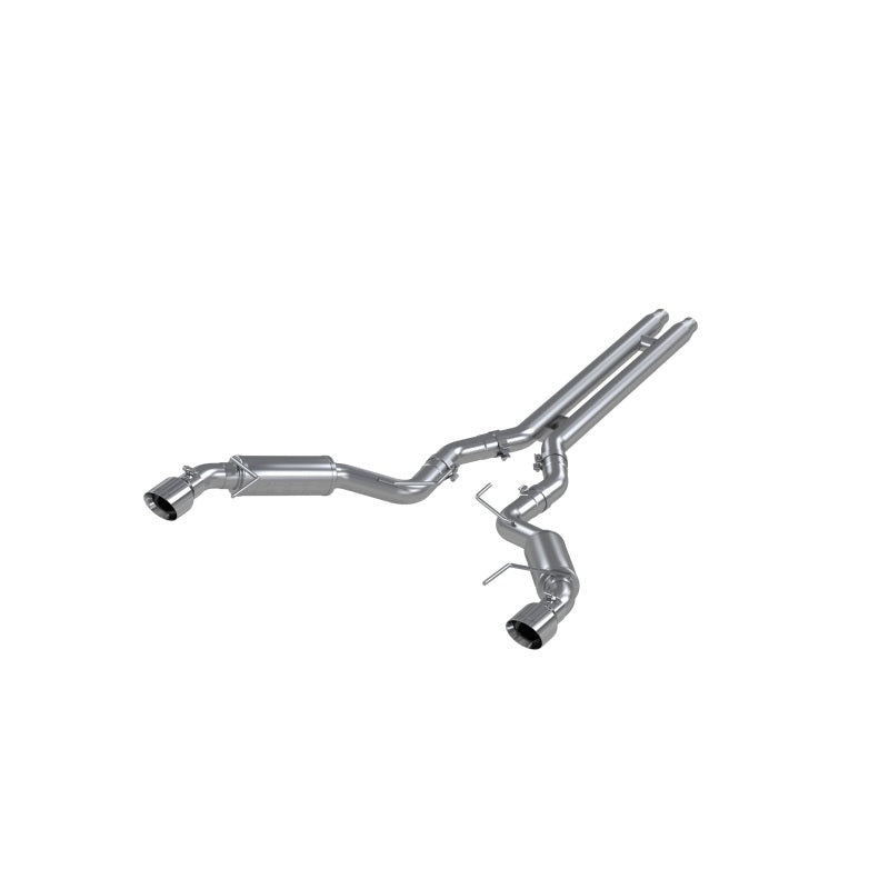 MBRP 15 Ford Mustang GT 5.0 3in Cat Back Dual Split Rear Race Version 4.5in Tips - Aluminized